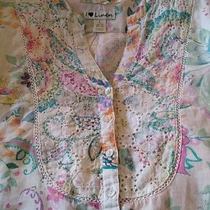 Stunning Linen Tunic - L